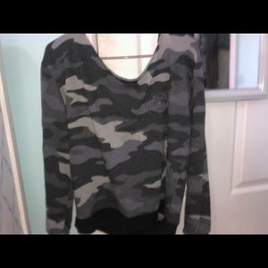 PINK grey camo sweatshirt